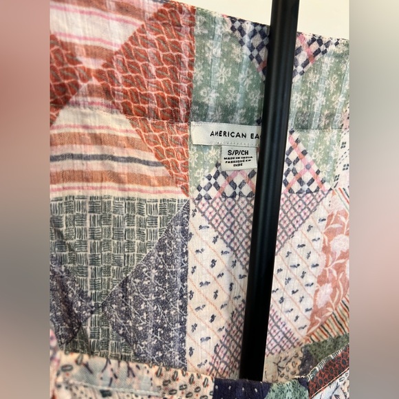 American Eagle Outfitters Multicolor Patchwork Blouse - Picture 2 of 5